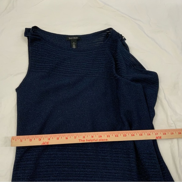 White House Black Market Asymmetric Drape One Shoulder Shimmer Sweater Top
XS - Picture 9 of 11